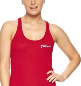 Ladies Red Vest Top